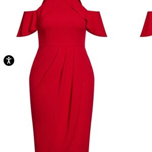 City Chic Red High Low Dress